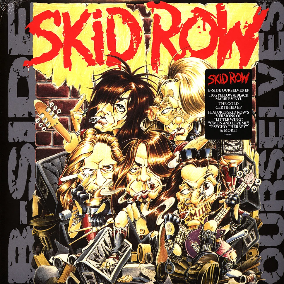 Skid Row B Side Ourselves Black Friday Record Store Day 2023 Yellow Black Marble Vinyl Edition