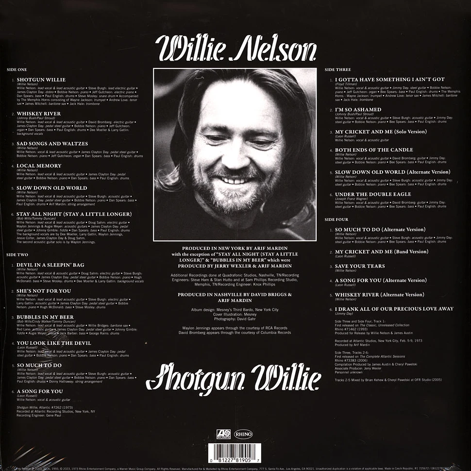 Willie Nelson - Shotgun Willie 50th Anniversary Deluxe Black Friday Record Store Day 2023 Vinyl Edition