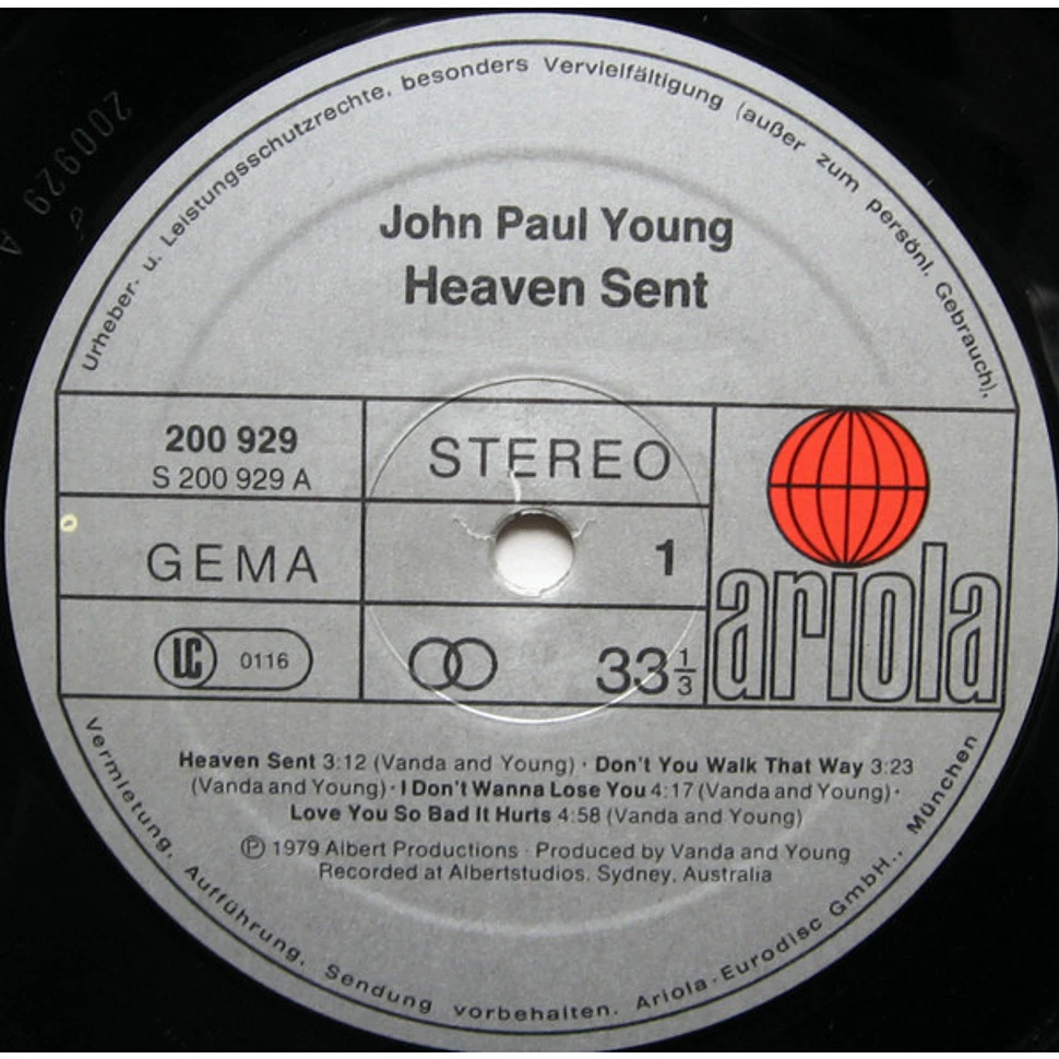 John Paul Young - Heaven Sent