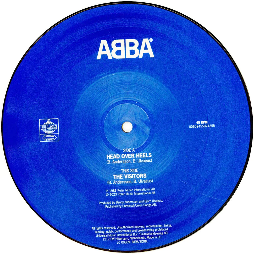 ABBA - Head Over Heels Limited 2023 Picture Disc Edition