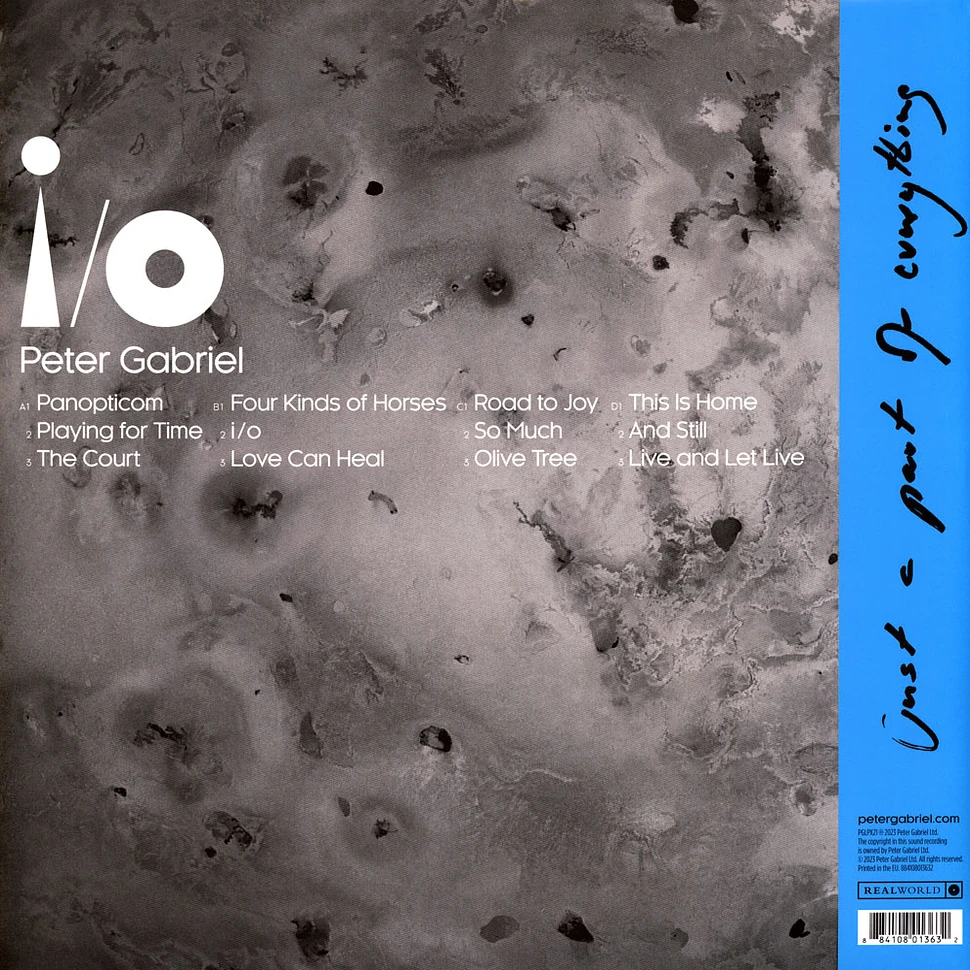 Peter Gabriel - I / O - Dark-Side Mix - Vinyl 2LP - 2023 - EU