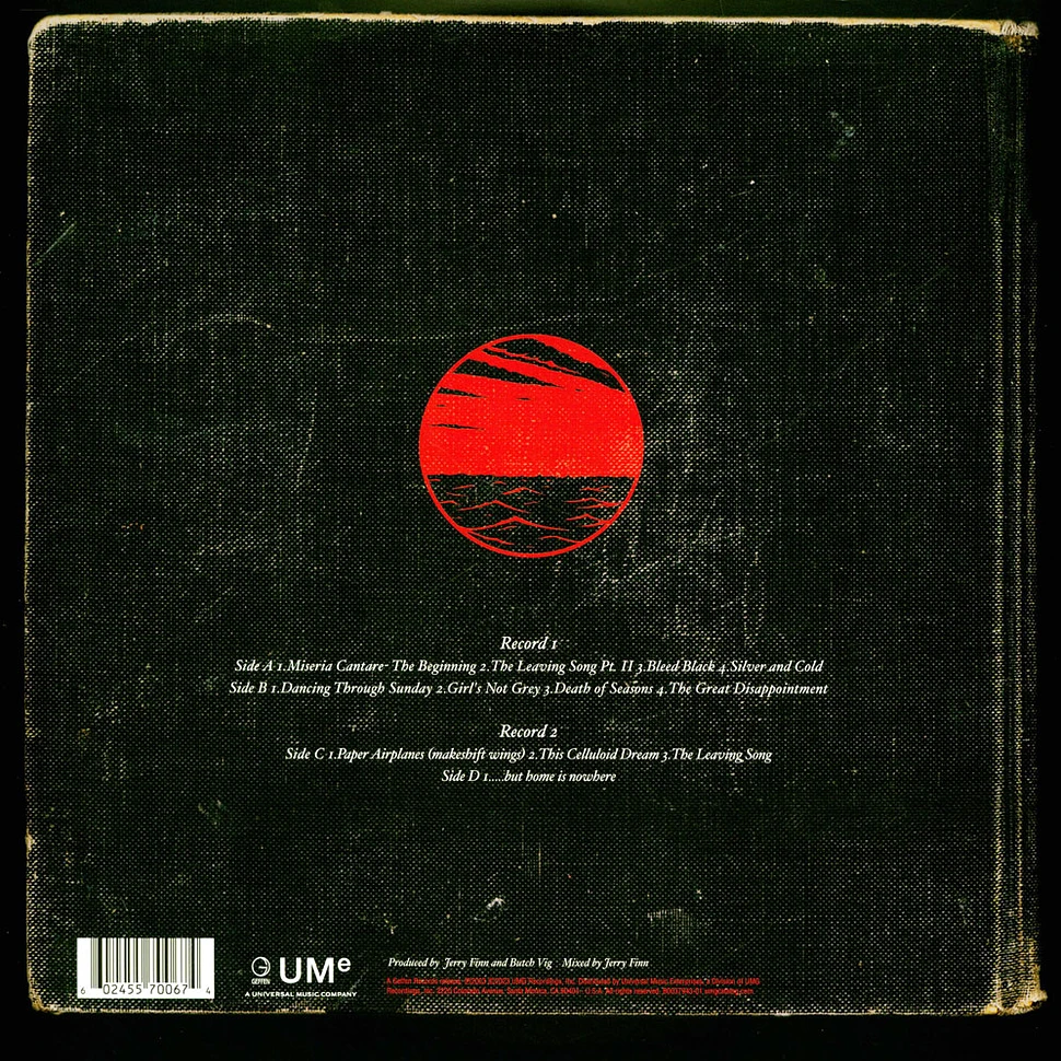 AFI - Sing The Sorrow 20th Anniversary Indie Exclusive Black & Red Pinwheel Vinyl Edition