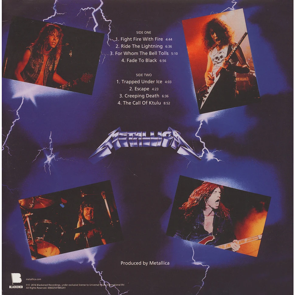 Metallica Ride The Lightning Vinyl LP 1984 EU Reissue HHV