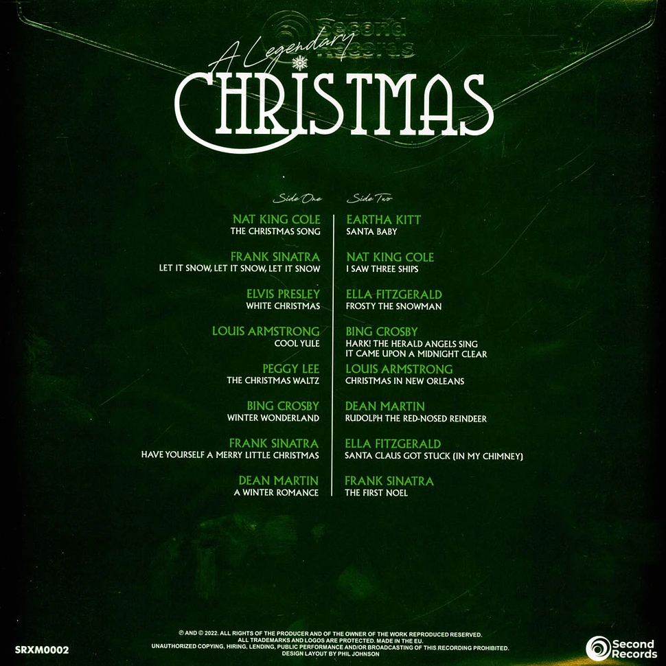 V.A. - A Legendary Christmas Volume Two - The Green Collection Black Vinyl Edition