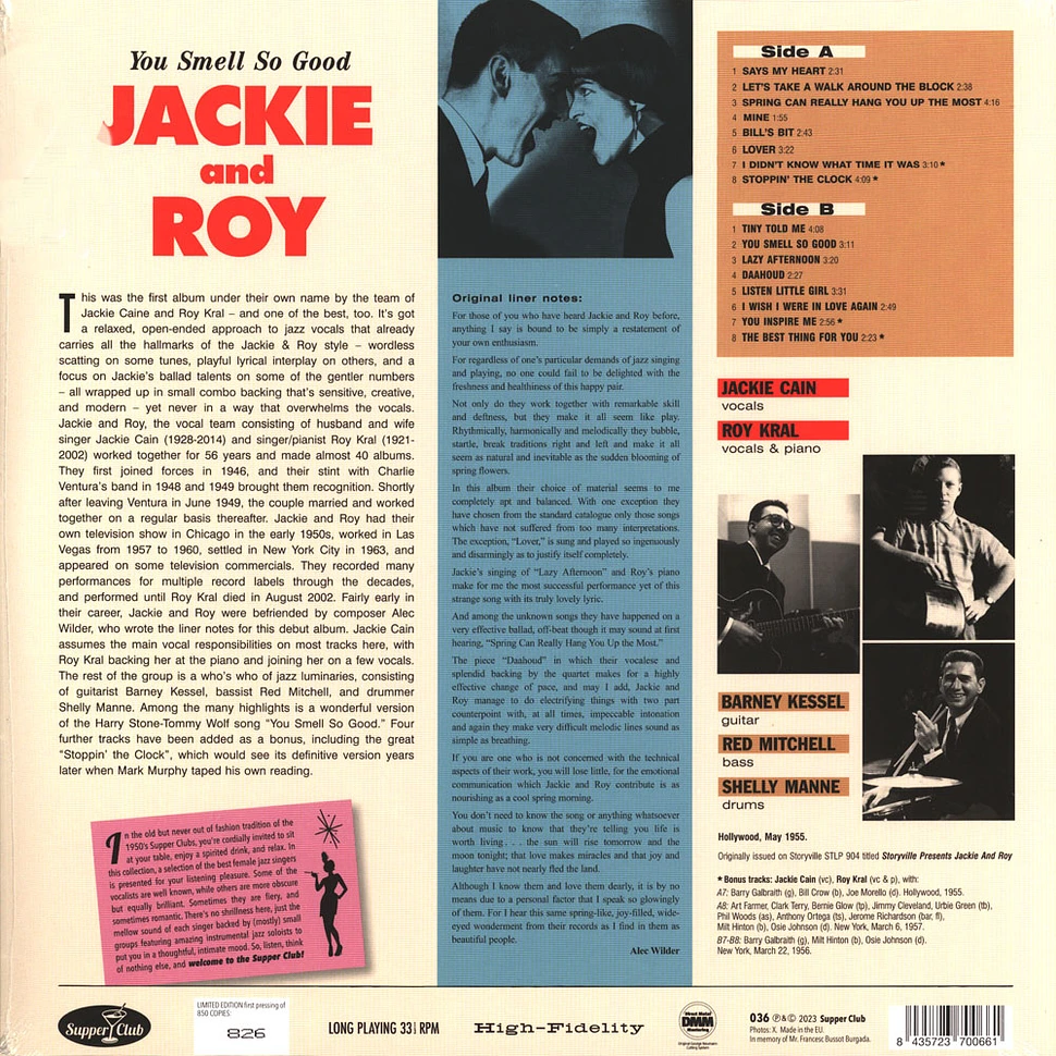 Jackie & Roy - You Smell So Good