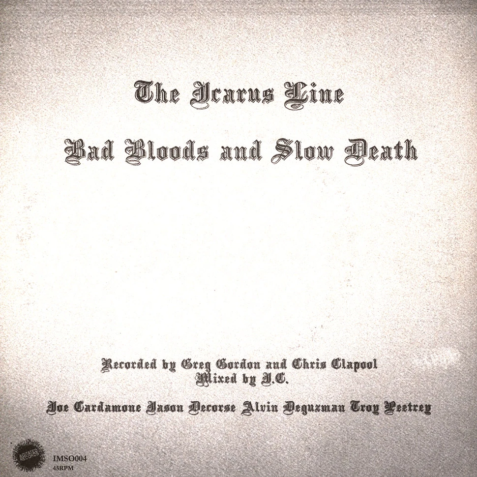 Icarus Line - Bad Bloods / Slow Death