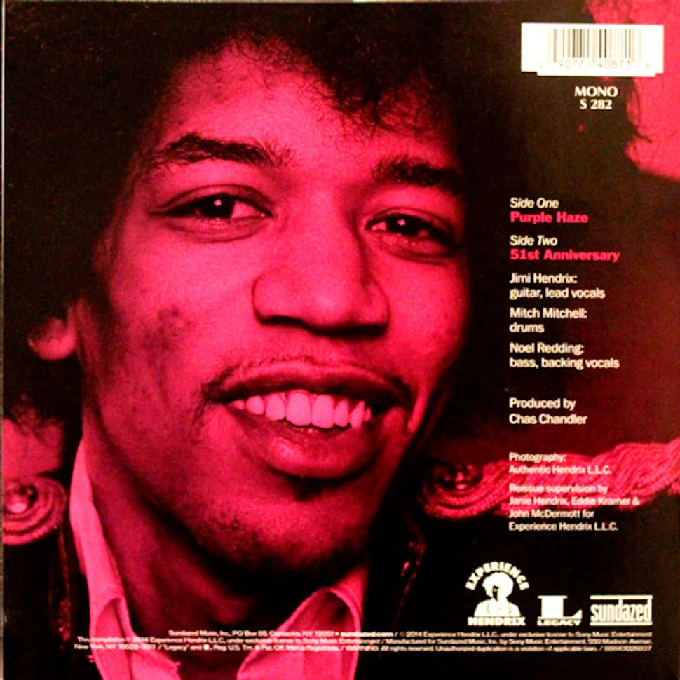 The Jimi Hendrix Experience - Purple Haze / 51st Anniversary - Vinyl 7 ...