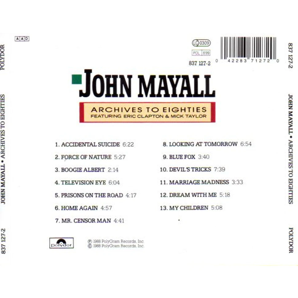 John Mayall - Archives To Eighties Featuring Eric Clapton And Mick Taylor