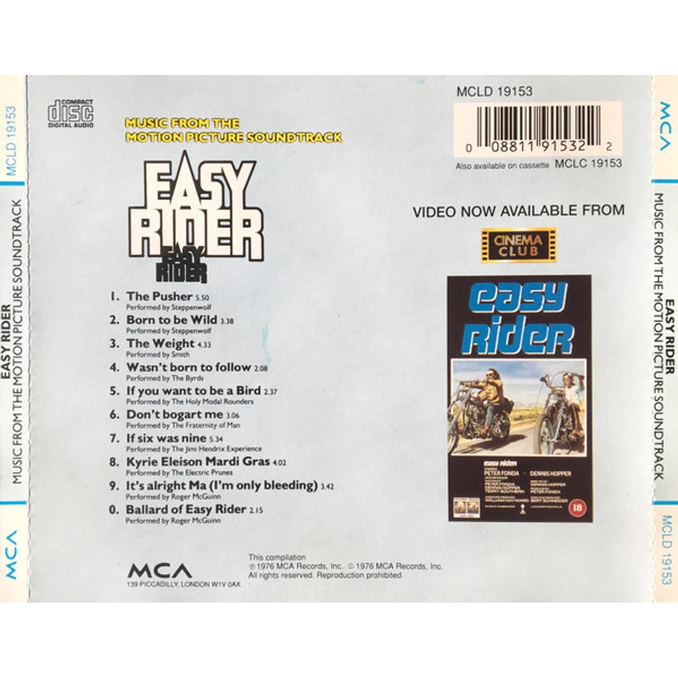 V.A. - Songs As Performed In The Motion Picture Easy Rider