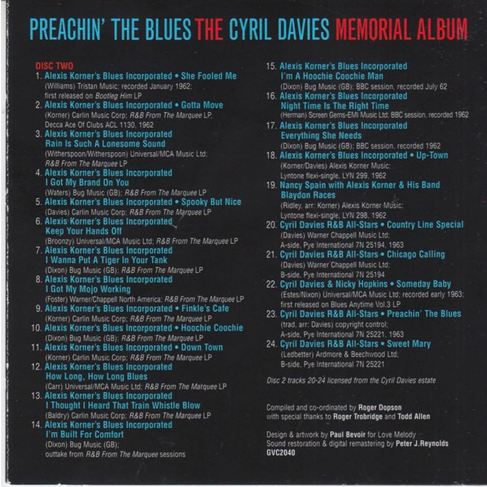 Cyril Davies - Preachin' The Blues (The Cyril Davies Memorial Album)