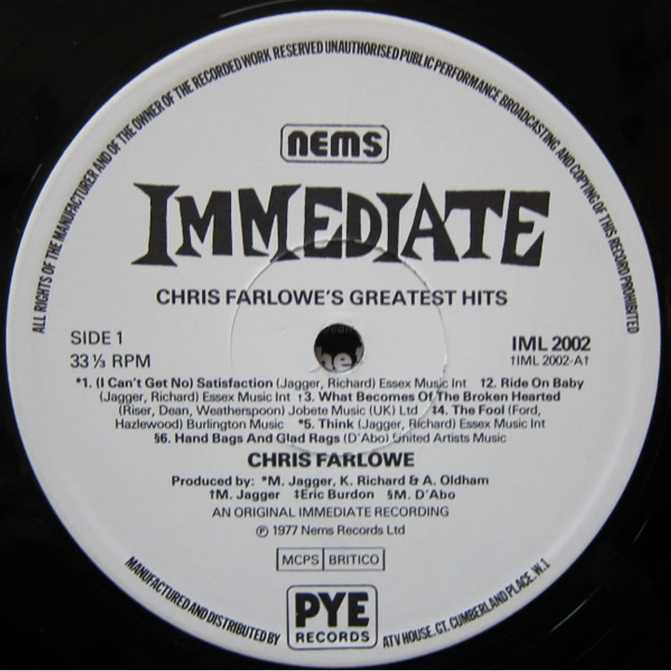 Chris Farlowe - Chris Farlowe's Greatest Hits