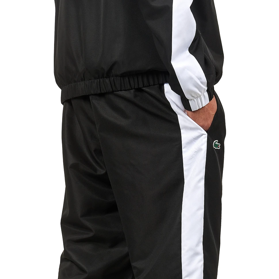 Lacoste Stripe Tracksuit Black White White HHV