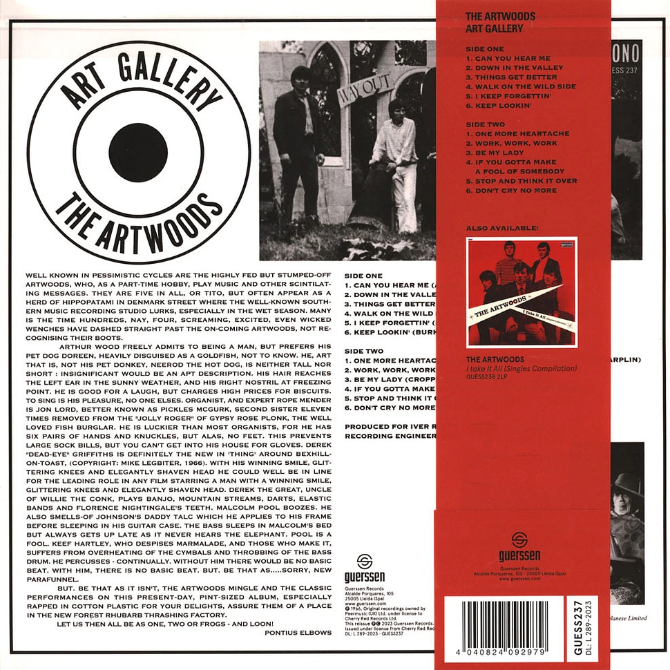 The Artwoods - Art Gallery Black Vinyl Edition