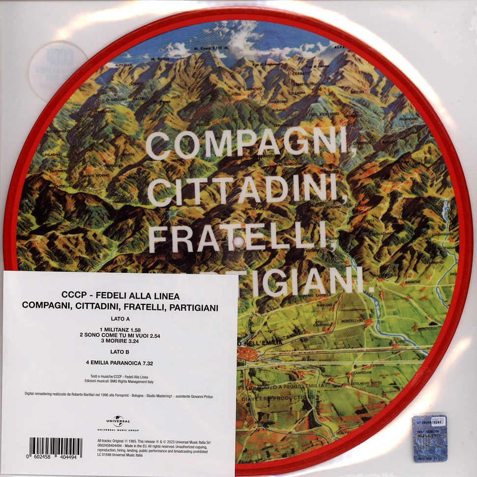 CCCP - Fedeli Alla Linea - Compagni, Cittadini, Fratelli, Partigiani Picture Disc Edition