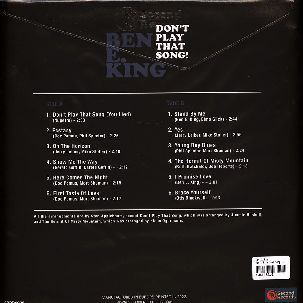 Ben E. King - Don't Play That Song! Turquoise Vinyl Edition