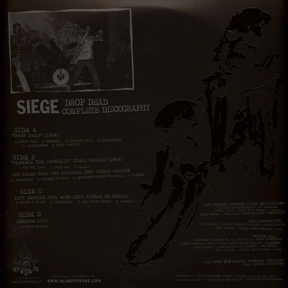 Siege - Drop Dead - Complete Discography Black Vinyl Edition