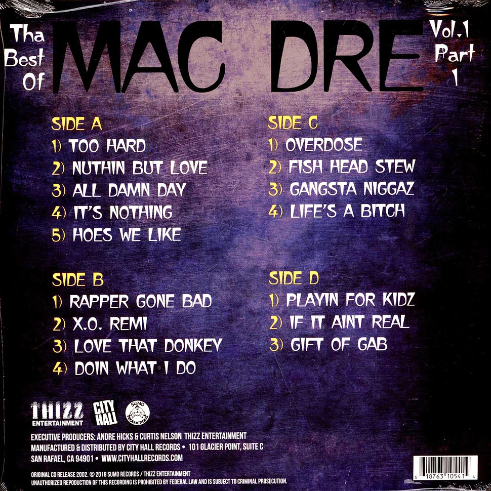 Mac Dre - The Best Of Mac Dre Volume 1 Coke Bottle Clear Vinyl Edition