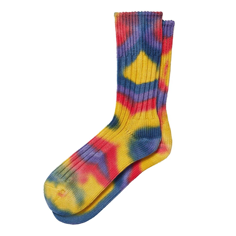 RoToTo - Chunky Ribbed Crew Socks "Tie Dye"