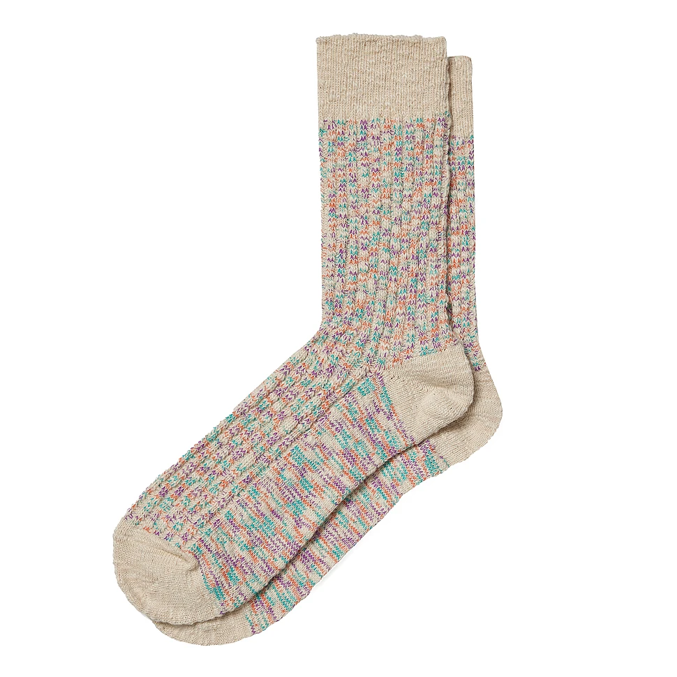 ROTOTO - Kasuri Ribbed Crew Socks