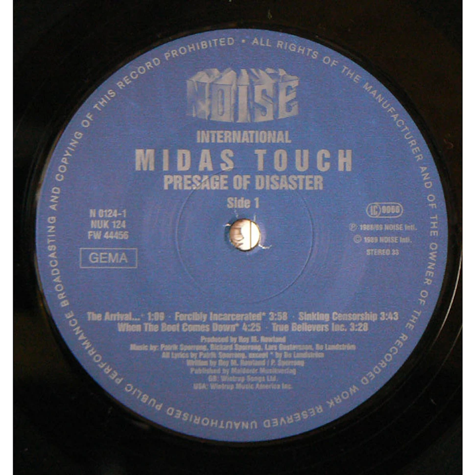 Midas Touch - Presage Of Disaster