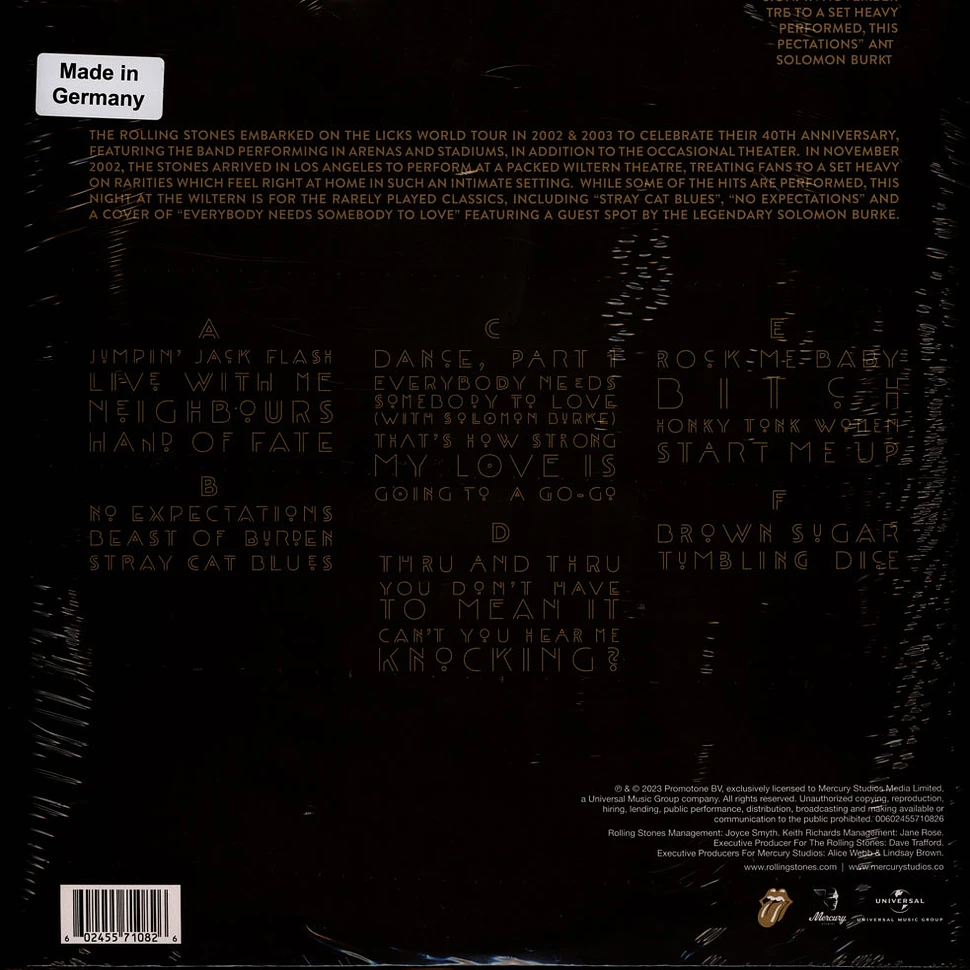 The Rolling Stones - Live At The Wiltern Black & Bronze Swirl Vinyl Edition