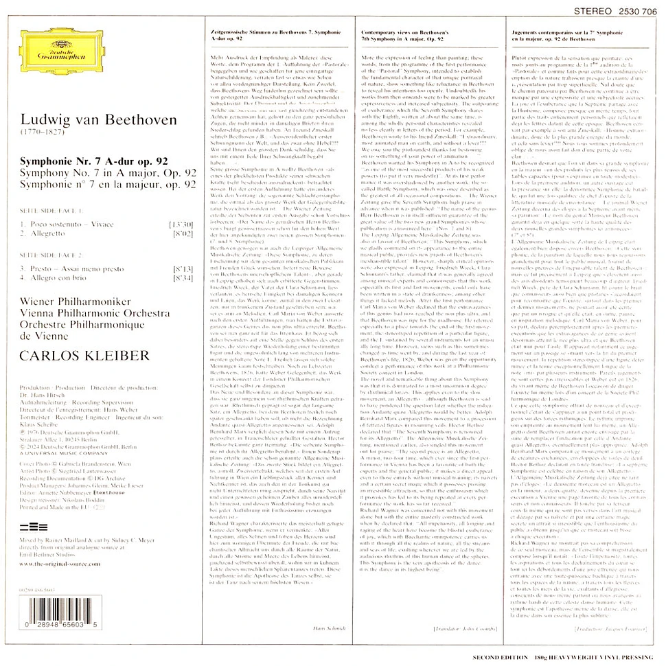 Carlos Kleiber & Wiener Philharmoniker - Beethoven:Sinfonie Nr.7 Original Source