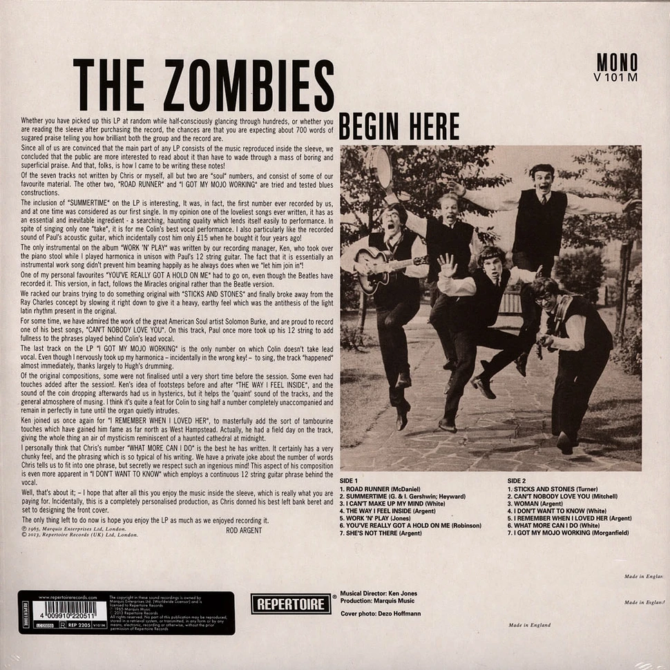 The Zombies - Begin Here Mono -Version