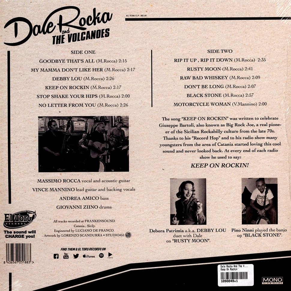 Dale Rocka And The Volcanoes - Keep On Rockin'