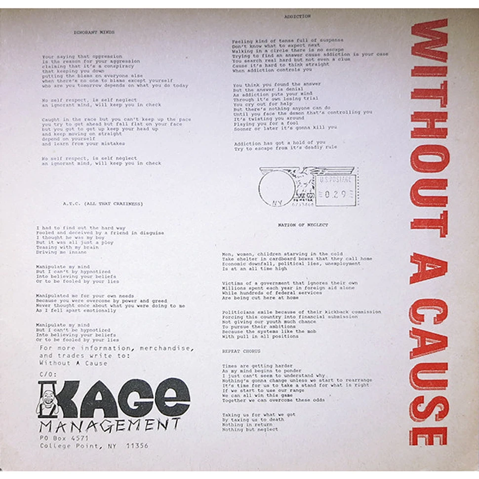 Without A Cause - Nation Of Neglect