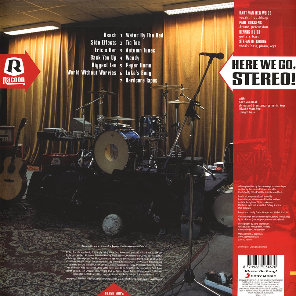 Racoon - Here We Go, Stereo! Red Vinyl Edition