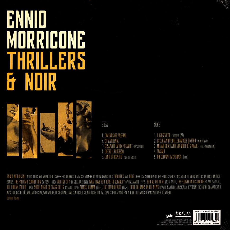 Ennio Morricone - Thrillers & Noir Clear Yellow Vinyl Ediiton