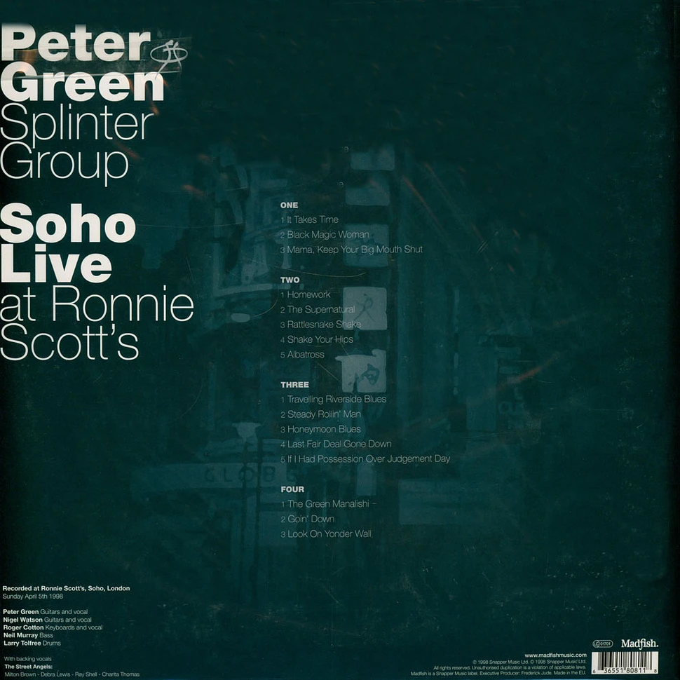 Peter Splinter Group Green - Soho Live-At Ronnie Scott's Black Vinyl Edition