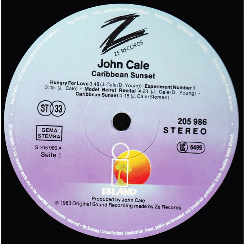 John Cale - Caribbean Sunset