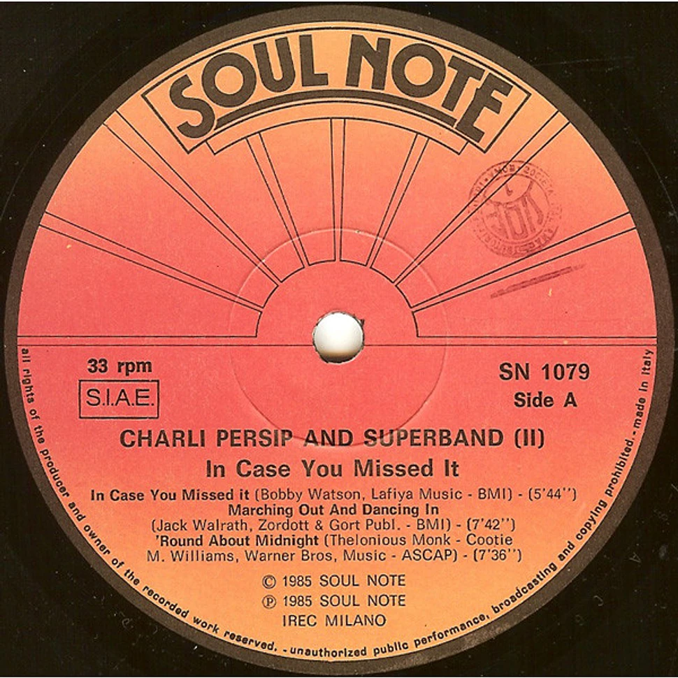 Charli Persip And Superband - In Case You Missed It
