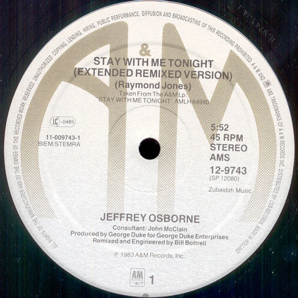 Jeffrey Osborne - Stay With Me Tonight (Extended Remix & Dub Version)