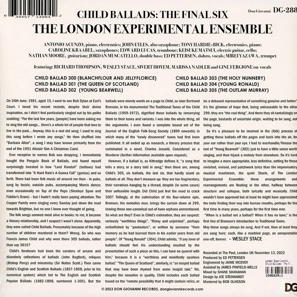 London Experimental Ensemble - Child Ballads: The Final Six