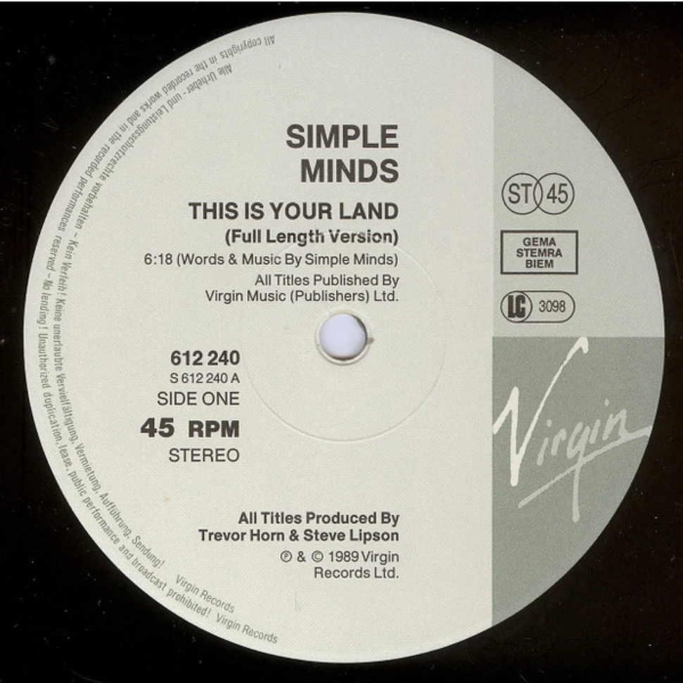 Simple Minds - This Is Your Land