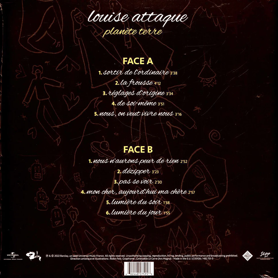 Louise Attaque - Planete Terre Colored Vinyl Editon