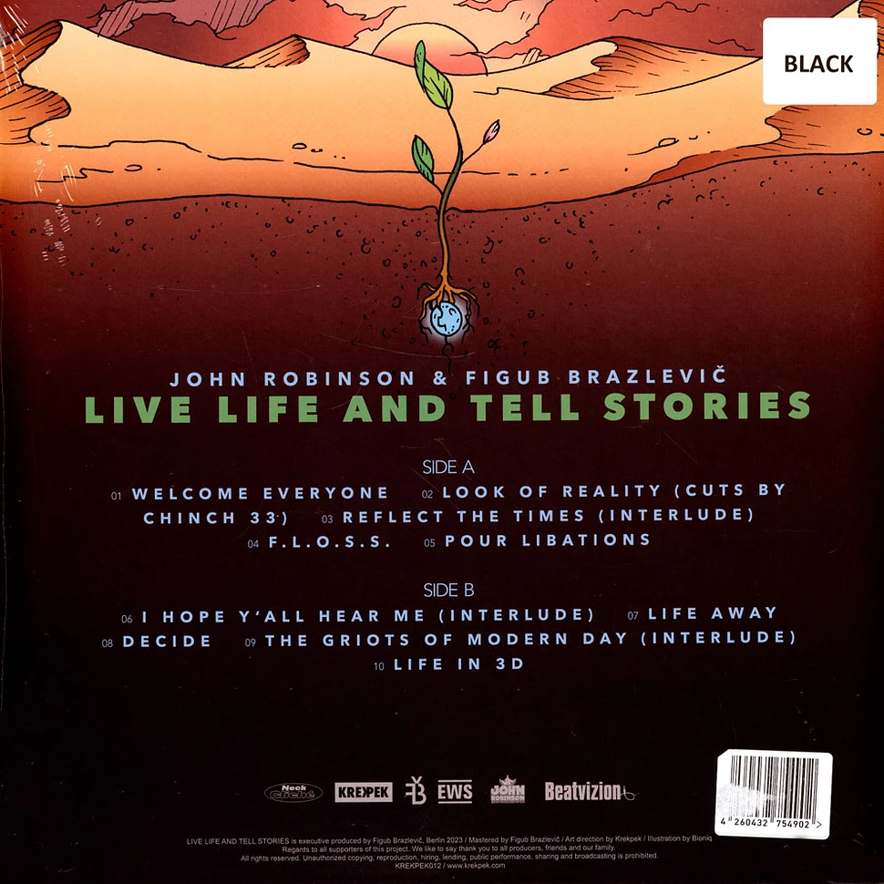 John Robinson & Figub Brazlevic - Live Life And Tell Stories Black Vinyl Edition