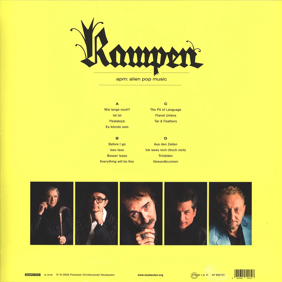 Einstürzende Neubauten - Rampen (APM: Alien Pop Music) Black Vinyl Edition