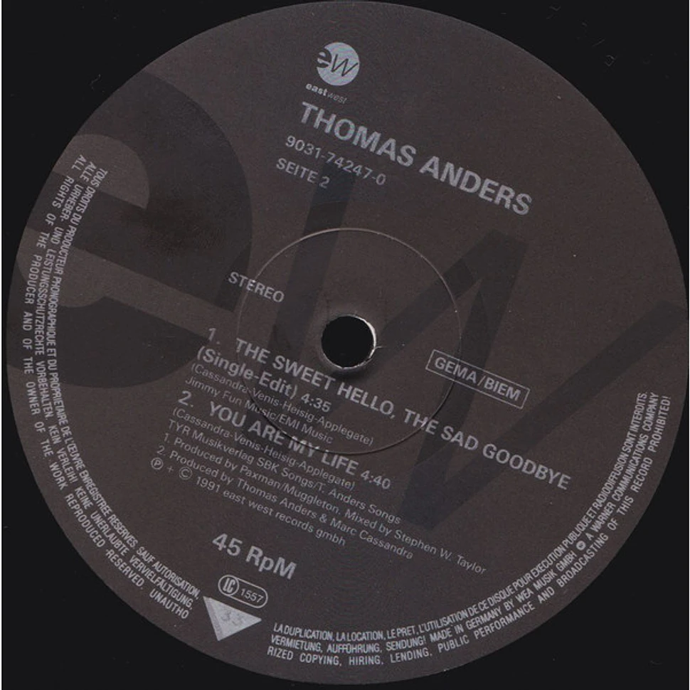 Thomas Anders - The Sweet Hello, The Sad Goodbye