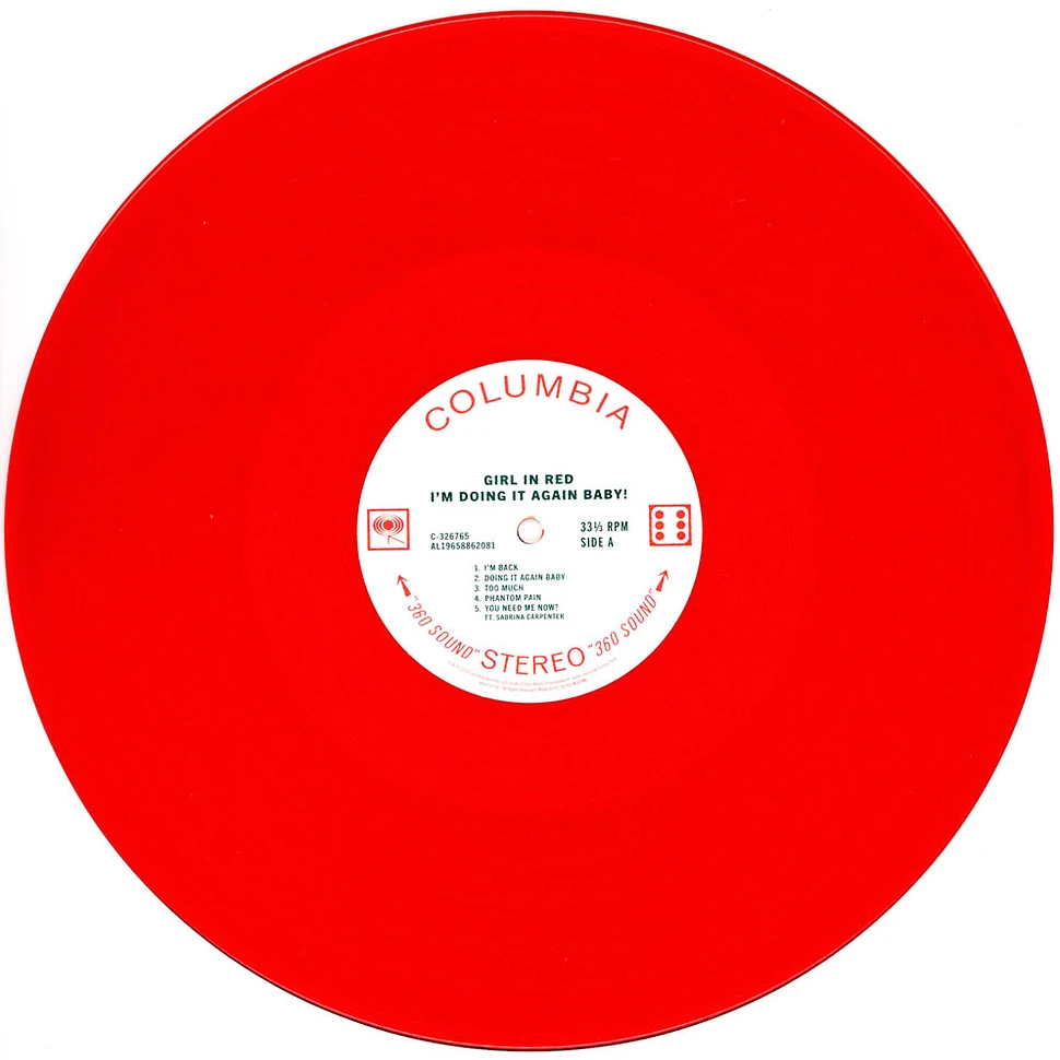 Girl In Red - I'm Doing It Again Baby Translucent Red Vinyl Edition