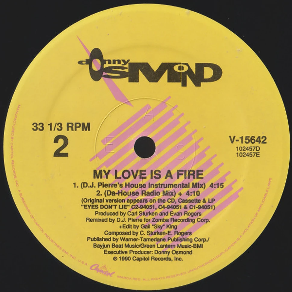 Donny Osmond - My Love Is A Fire (DJ Pierre Remixes)