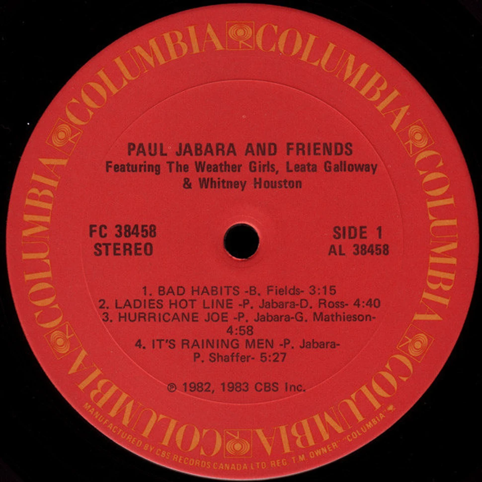 Paul Jabara Featuring The Weather Girls / Leata Galloway / Whitney Houston - Paul Jabara And Friends