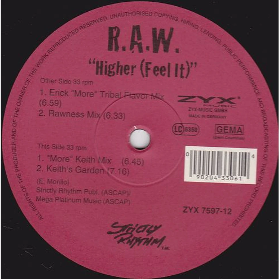 R.A.W. - Higher (Feel It)