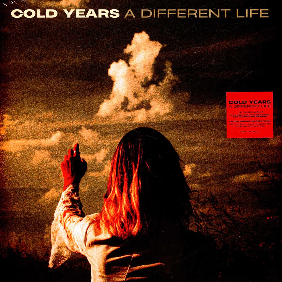 Cold Years - A Different Life Half Black Half Red With Heavy White Splatter Vinyl Edition
