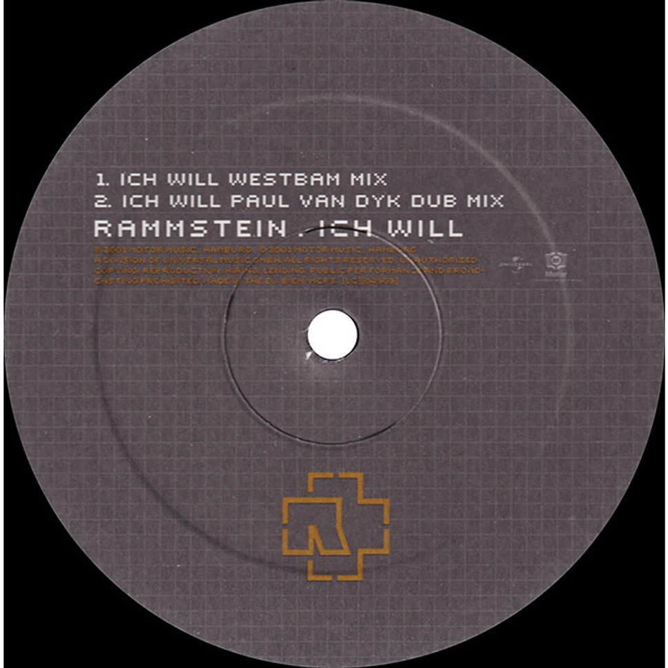 Rammstein Ich Will Vinyl 12" 2001 DE Original HHV