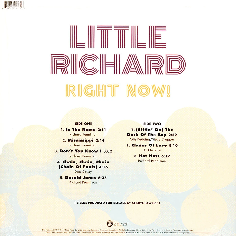 Little Richard - Right Now! Record Store Day 2024 Vinyl Edition