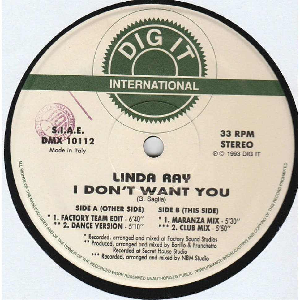 Linda Ray - I Don't Want You