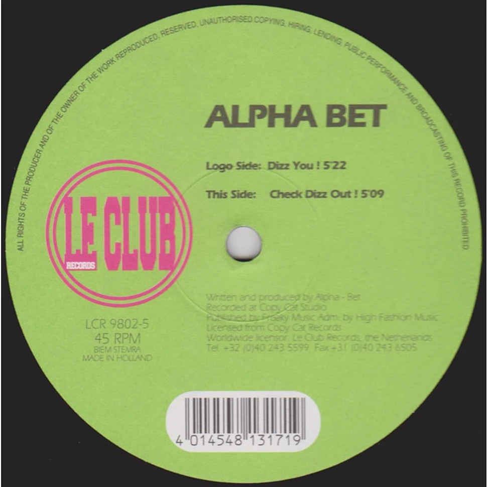 DJ Alpha-bet - Dizz You!